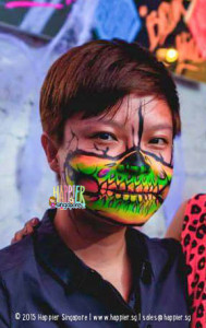 Halloween-Glow-Half-Skull-Arm-Painting-Singapore-189x300