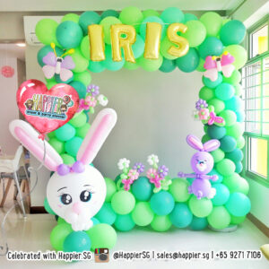 Bunny Rabbit Photo Frame Balloon Decoration