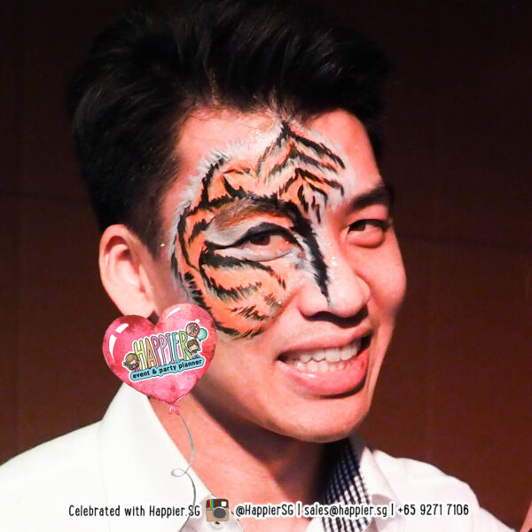 Tiger Cat Face Paint Makeup Artist