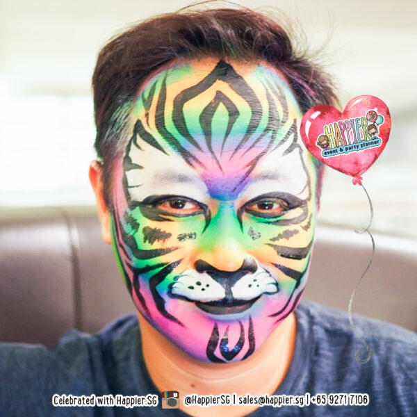 Tiger Cat Face Paint Makeup Artist