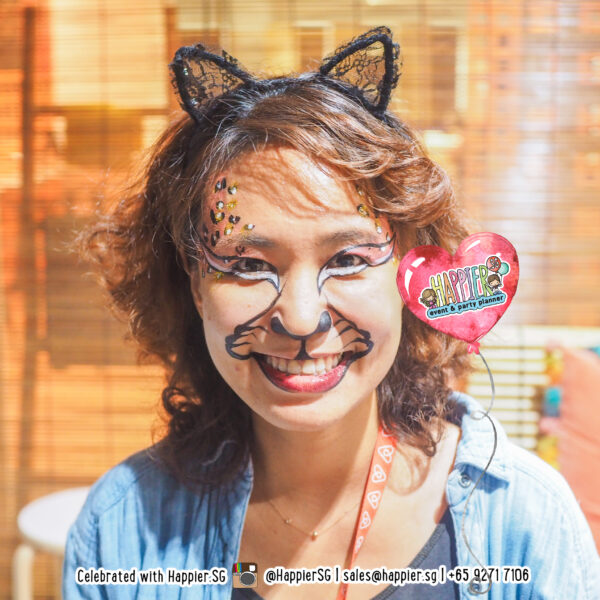 Leopard Cat Face Paint Makeup Artist