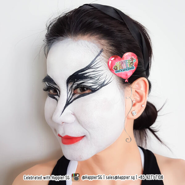 Black Swan Face Paint Makeup Artist