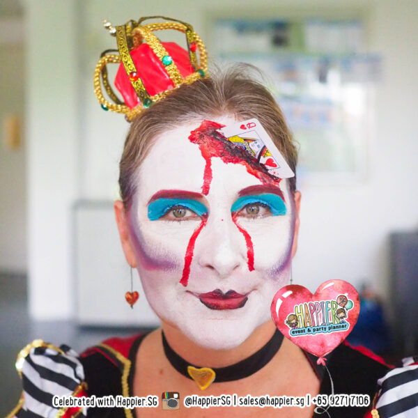 Queen of Hearts Face Paint Makeup Artist
