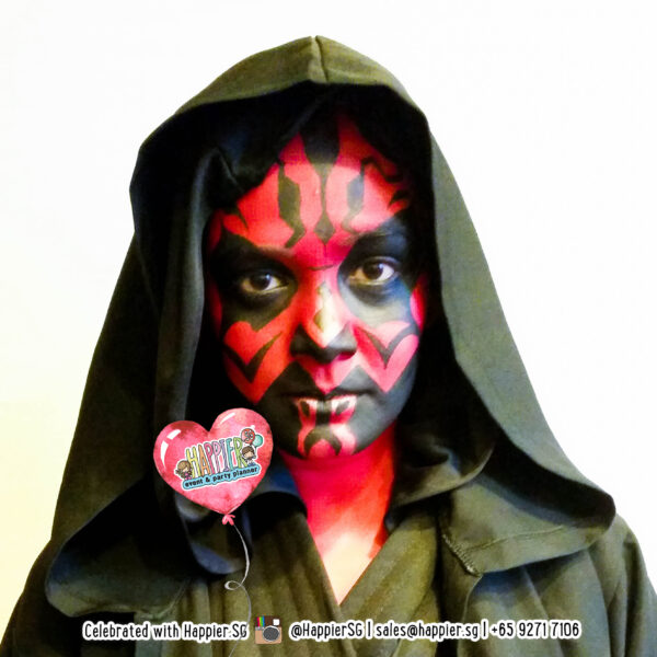 Darth Maul Star Wars Face Paint Makeup Artist
