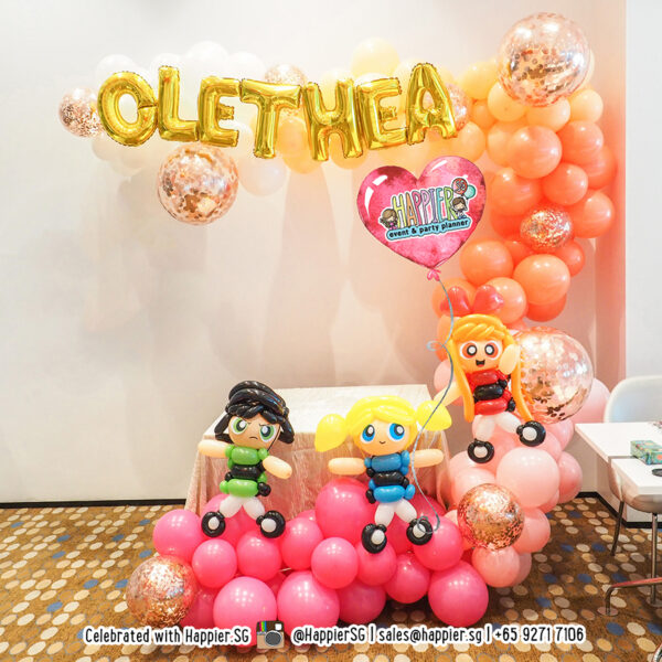 Powerpuff Girls Organic Balloon Garland & Sculpture