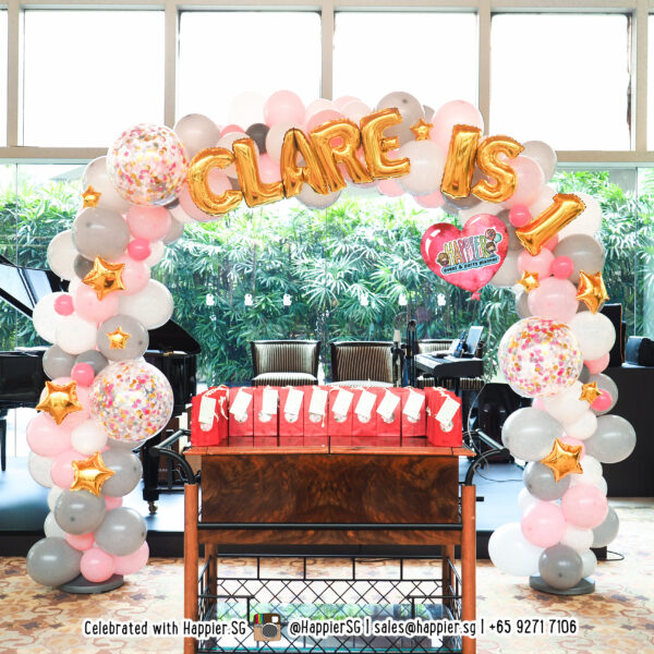 Birthday Balloon Arch Backdrop Decoration