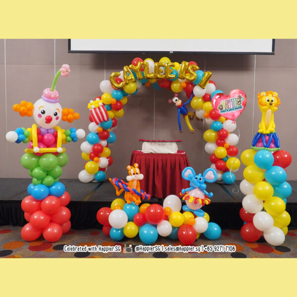 Carnival balloon arch and landscape decoration