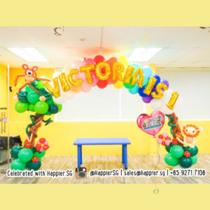 Safari animal balloon arch