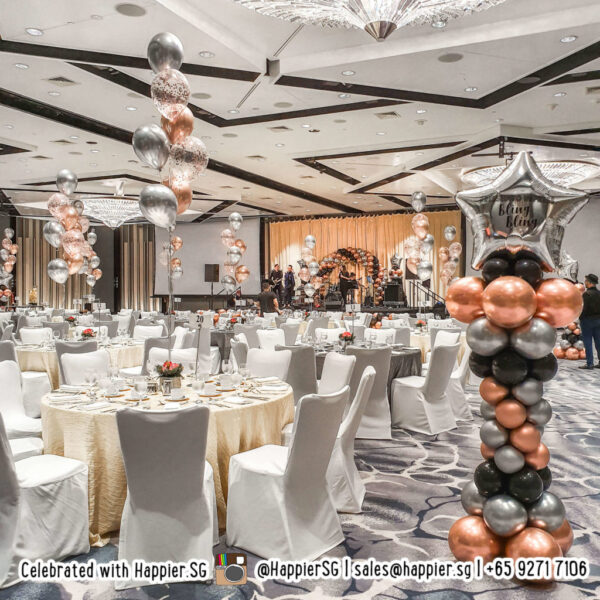 Helium balloon table centrepiece decoration